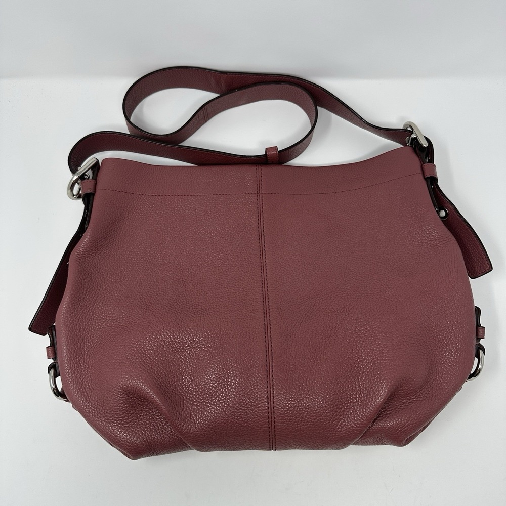 Coach Pebbled Leather Crossbody in Wine - Picture 5 of 16